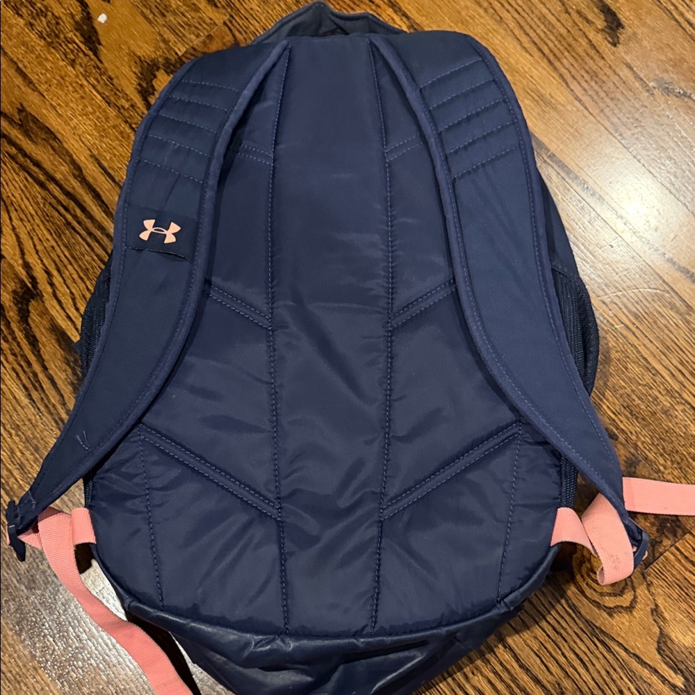 Under Armour Navy Backpack with Pink Accents - Picture 2 of 6